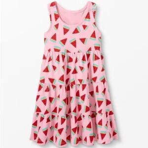 Hanna Andersson watermelon pink dress, 3T, EUC